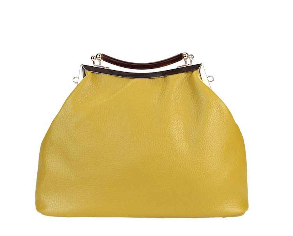 BZNA Bag Lunna Senape Leder Italy Damen Clutch Handtasche Schultertasche