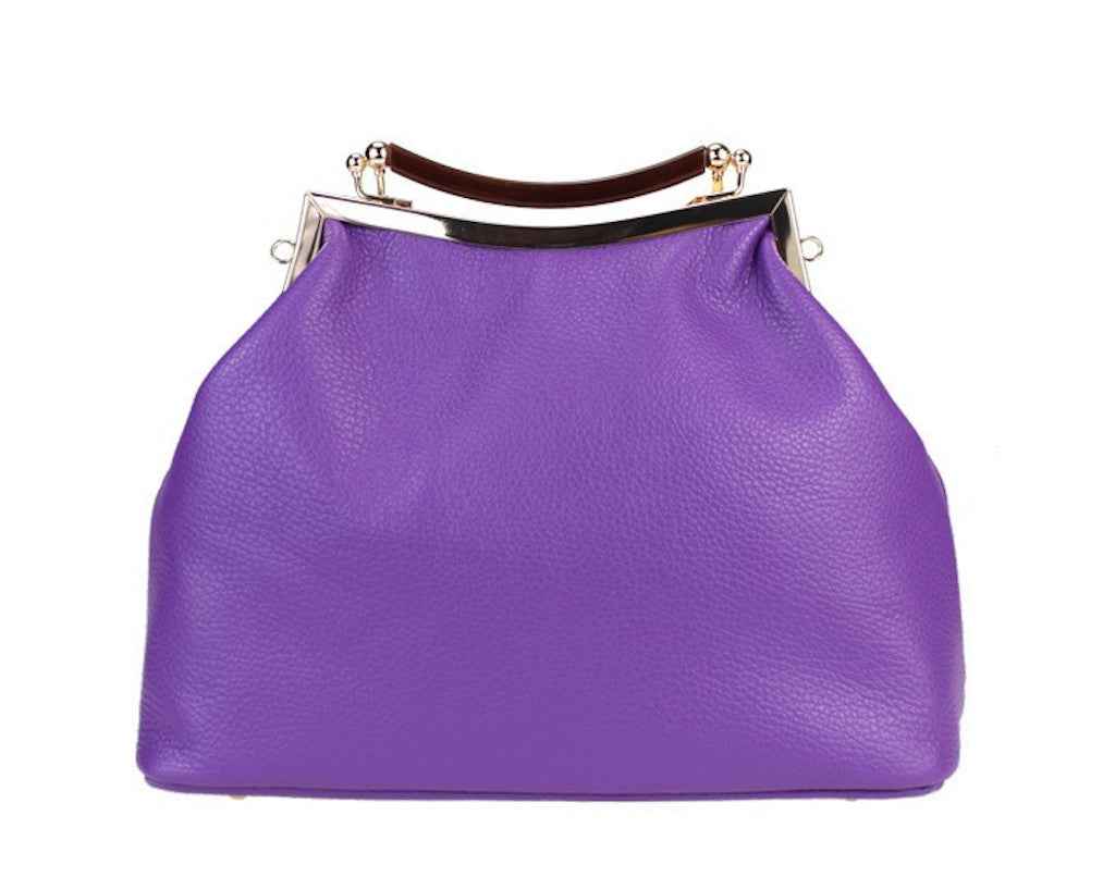 BZNA Bag Lunna Viola Leder Italy Damen Clutch Handtasche Schultertasche