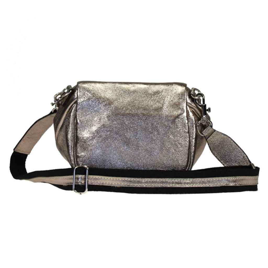 BZNA Bag Yael Verde Briliant Metalicca Leder Italy Damen Funny Bag Clutch Handtasche Schultertasche
