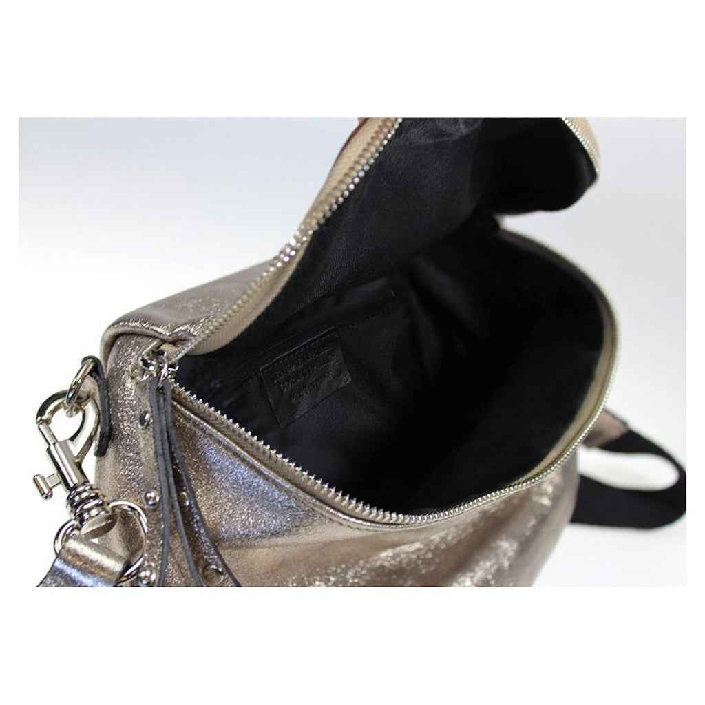 BZNA Bag Yael Verde Briliant Metalicca Leder Italy Damen Funny Bag Clutch Handtasche Schultertasche