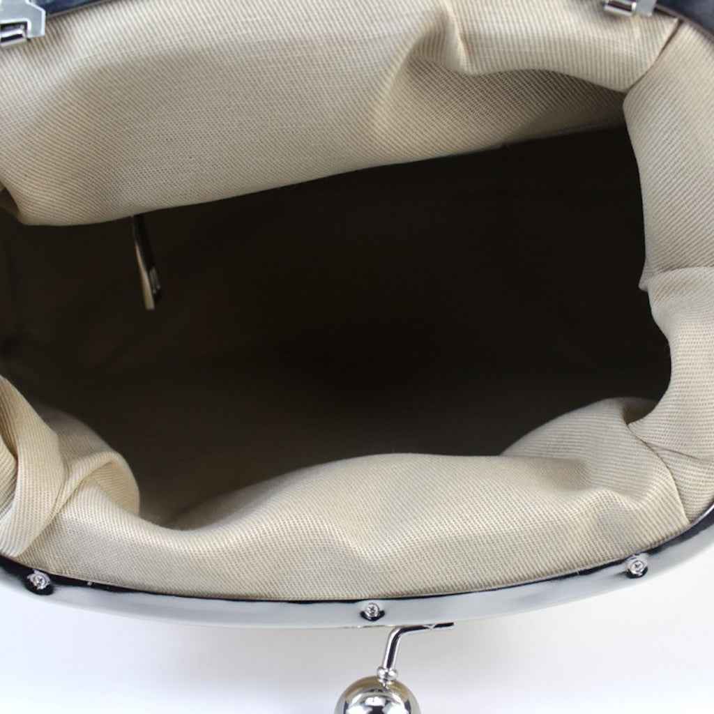 BZNA Bag Xandra Maculato Metalicca Leder Italy Damen Clutch Handtasche Schultertasche