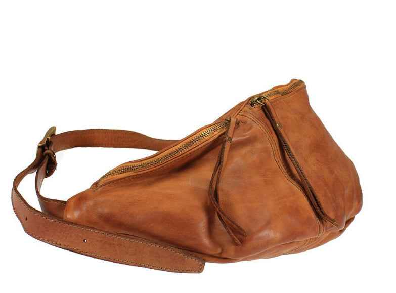 BZNA Bag Luigi Cognac Italy Designer Gürteltasche Bauchtasche Fanny Bag Umhängetasche Schultertasche Tasche Leder Shopper Neu
