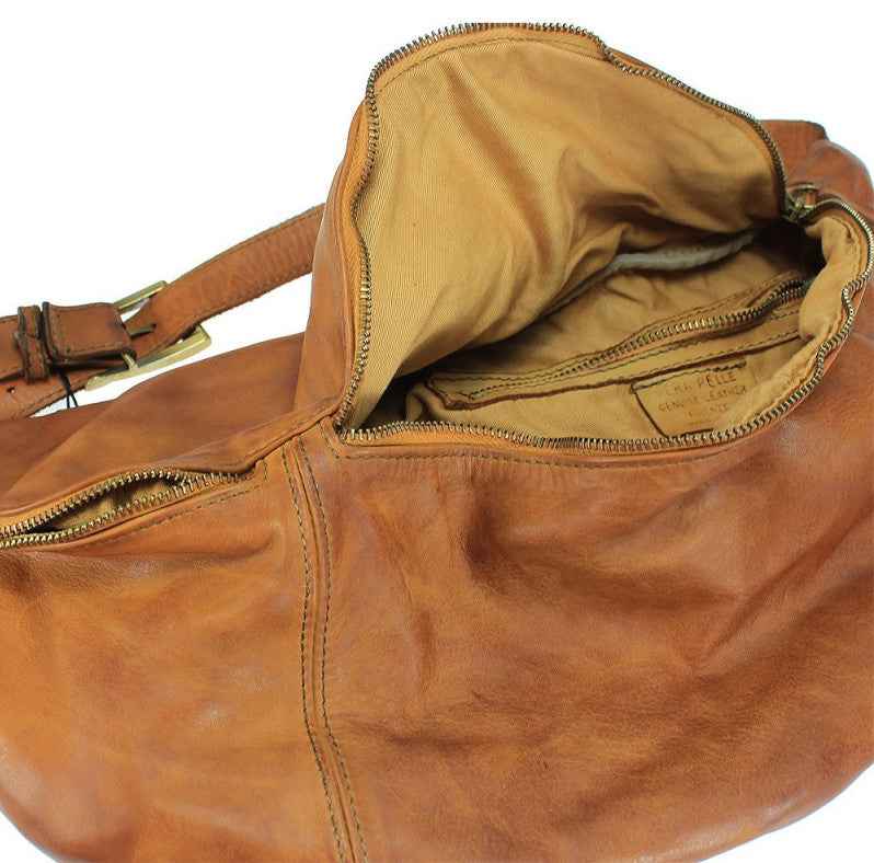 BZNA Bag Luigi Cognac Italy Designer Gürteltasche Bauchtasche Fanny Bag Umhängetasche Schultertasche Tasche Leder Shopper Neu
