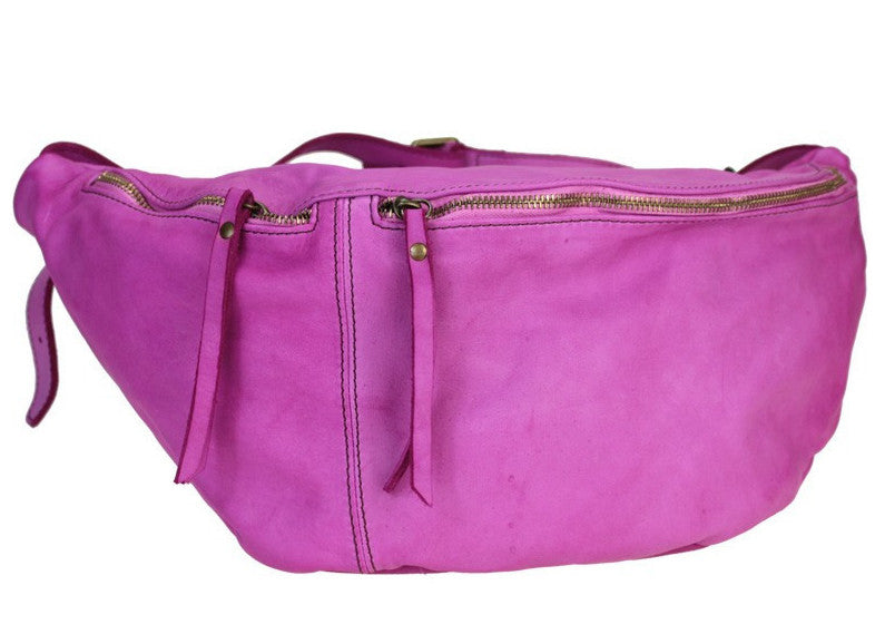 BZNA Bag Luigi Pink Italy Designer Gürteltasche Bauchtasche Fanny Bag Umhängetasche Schultertasche Tasche Leder Shopper Neu