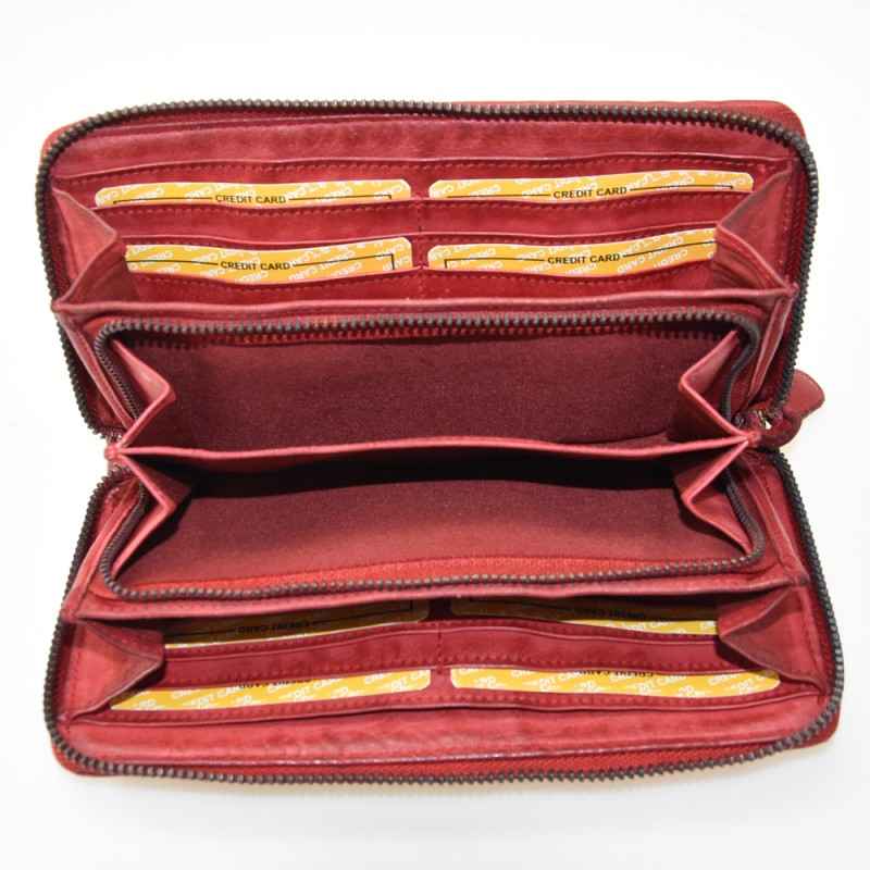 BZNA Berlin Daisy Rot Wallet Leather Leder Portemonnaie Geldbörse Clutch