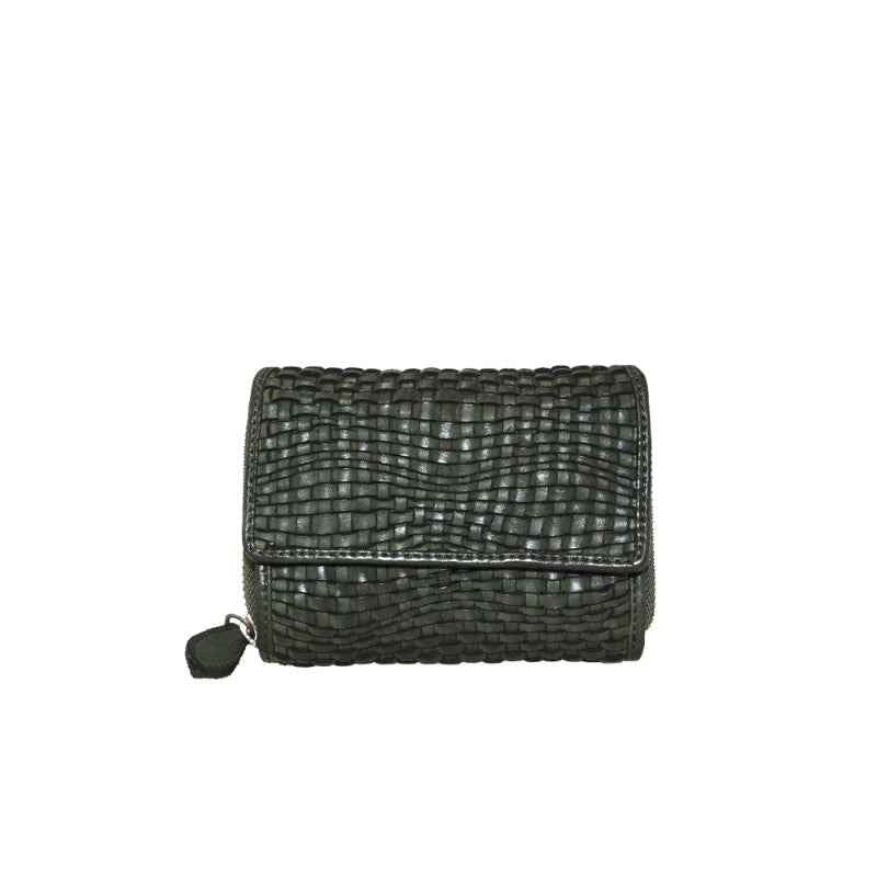 BZNA Berlin Gia Grün Wallet Leather Leder Portemonnaie Geldbörse Clutch