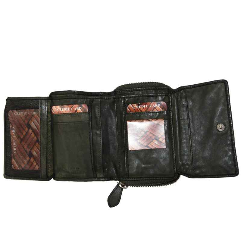 BZNA Berlin Gia Rot Wallet Leather Leder Portemonnaie Geldbörse Clutch