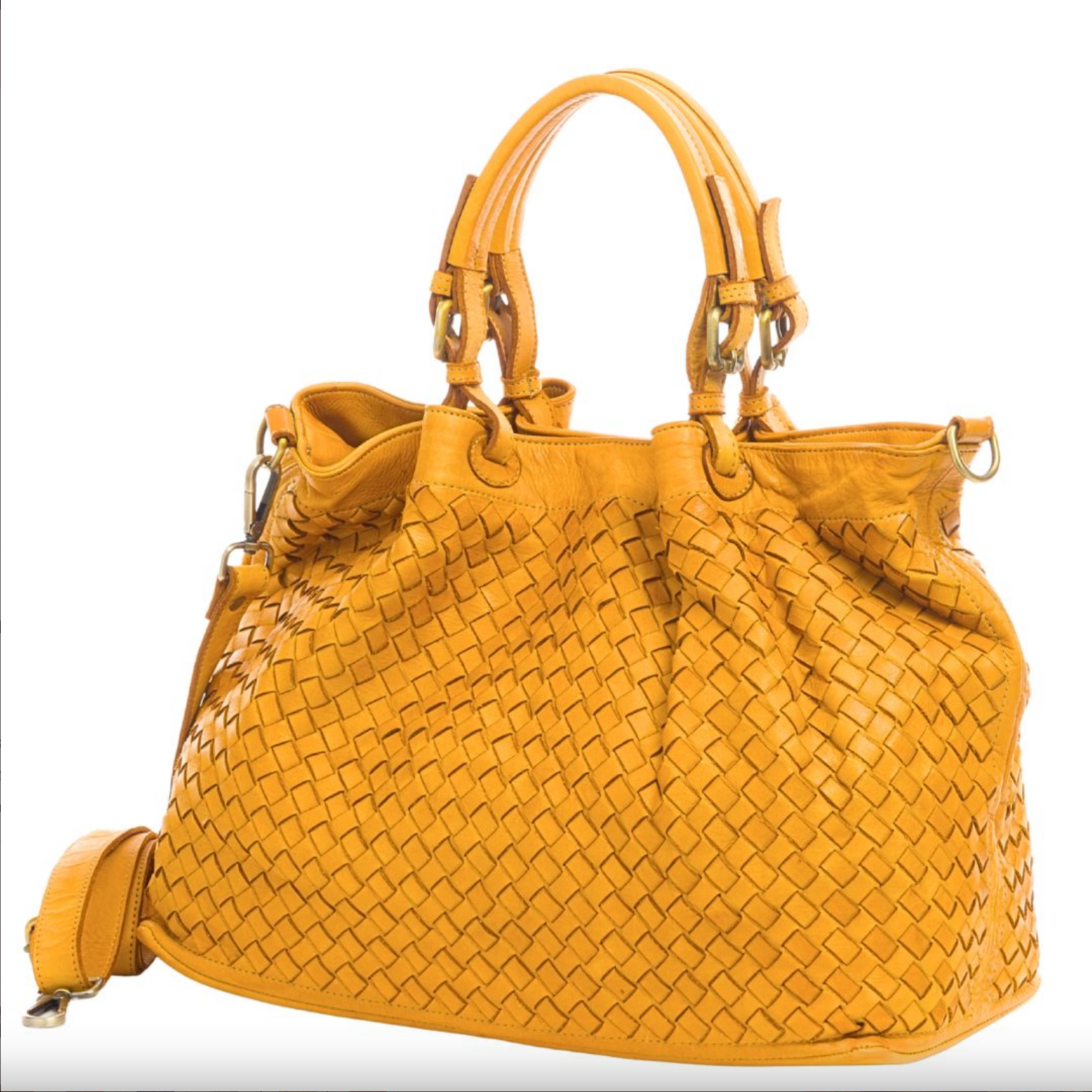 BZNA Bag Rene gelb giallo Italy Designer geflochten Damen Handtasche Schultertasche Tasche Schafsleder Shopper Neu - B Z N A