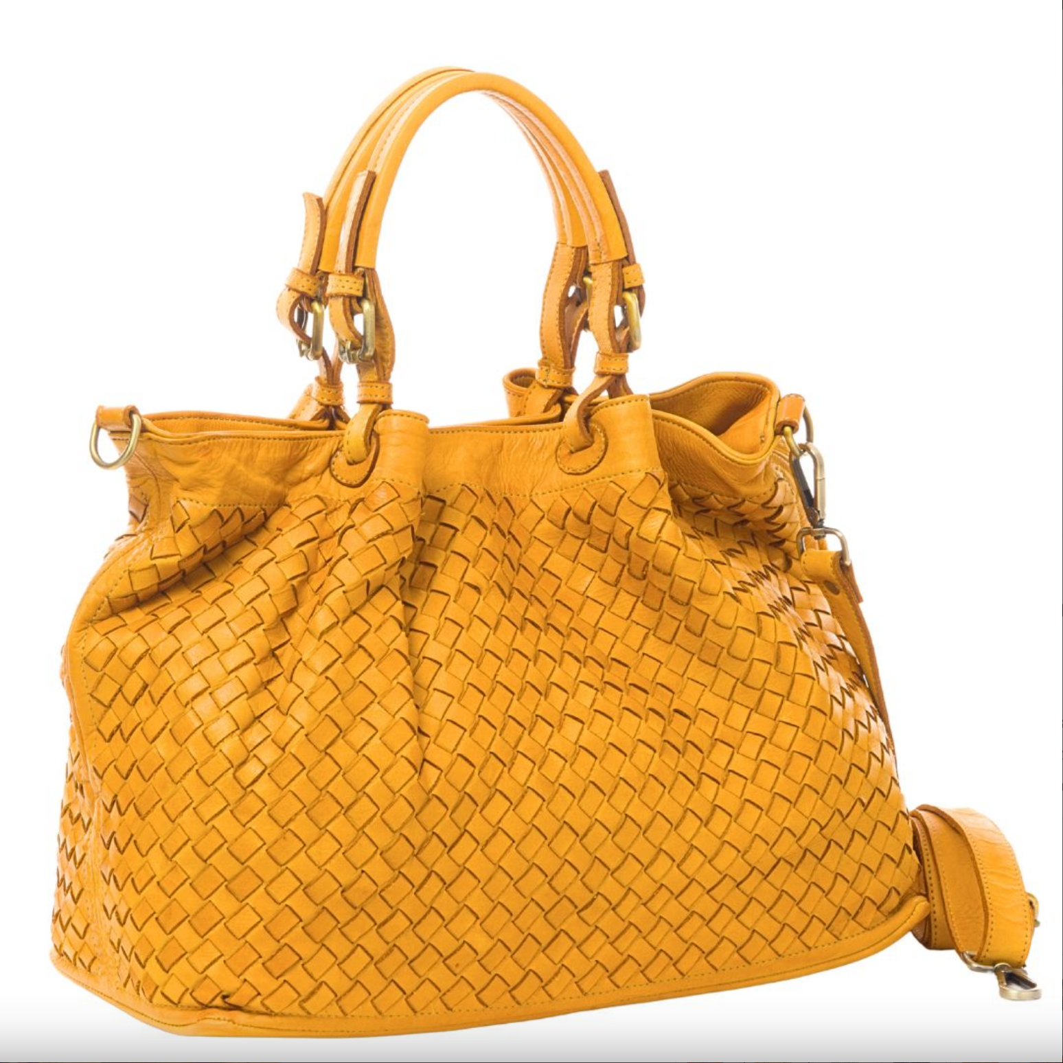 BZNA Bag Rene gelb giallo Italy Designer geflochten Damen Handtasche Schultertasche Tasche Schafsleder Shopper Neu - B Z N A