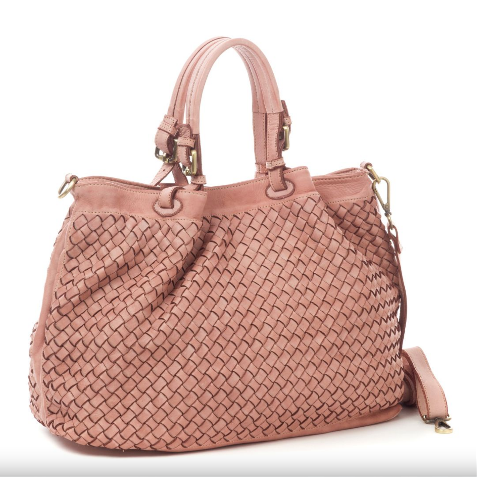 BZNA Bag Rene rose alt rosa Italy Designer geflochten Damen Handtasche Schultertasche Tasche Shopper Neu - B Z N A