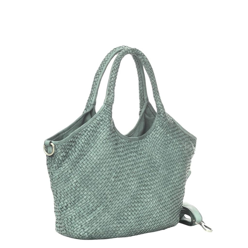 BZNA Bag Lana Salvia Italy Vintage Schultertasche Designer Damen Handtasche - B Z N A