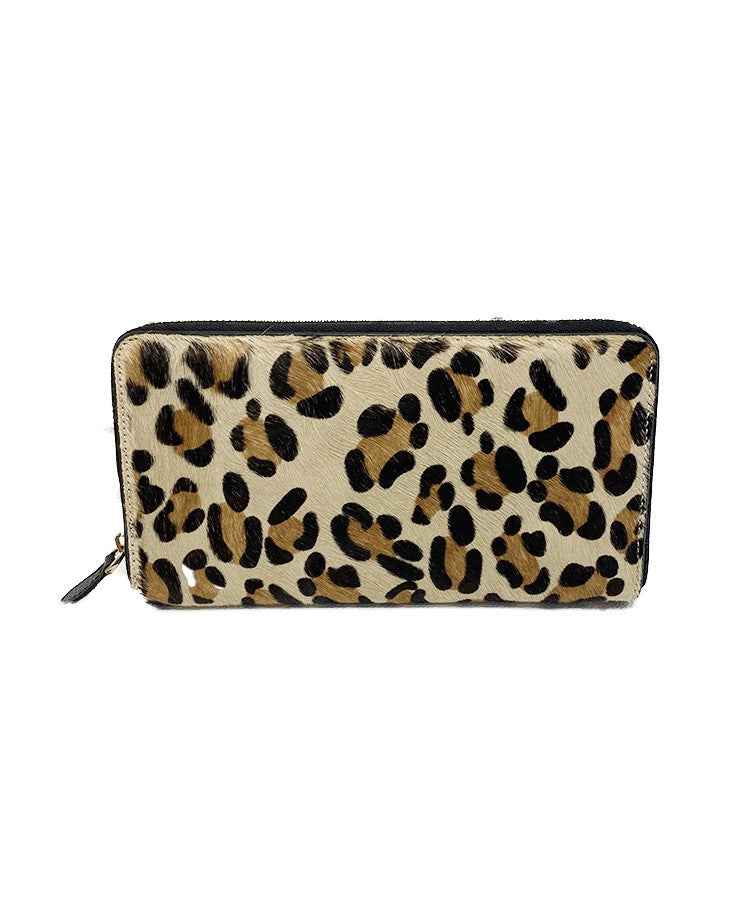 BZNA Berlin Fell Fellia Tiger Echtfell  Wallet Leather Leder Portemonnaie Geldbörse Clutch