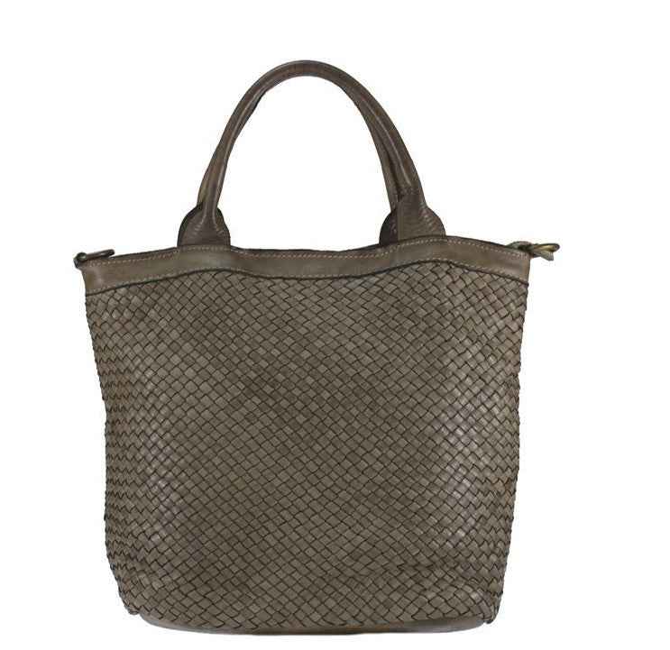 BZNA Bag Xenia Taupe Italy Designer Damen Handtasche Tasche Leder Shopper