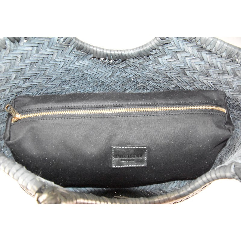 BZNA Bag Marina Petrol Italy Damen Handtasche Schultertasche Tasche Leder