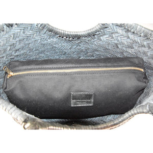 BZNA Bag Marina Petrol Italy Damen Handtasche Schultertasche Tasche Leder