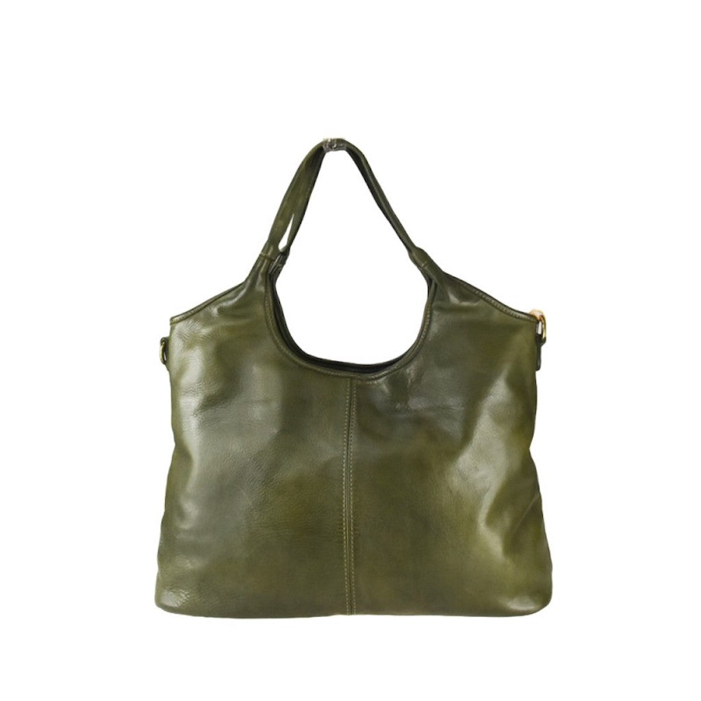 BZNA Bag Zinnia Grün Italy Designer Handtasche Schultertasche Tasche Leder Shopper - B Z N A