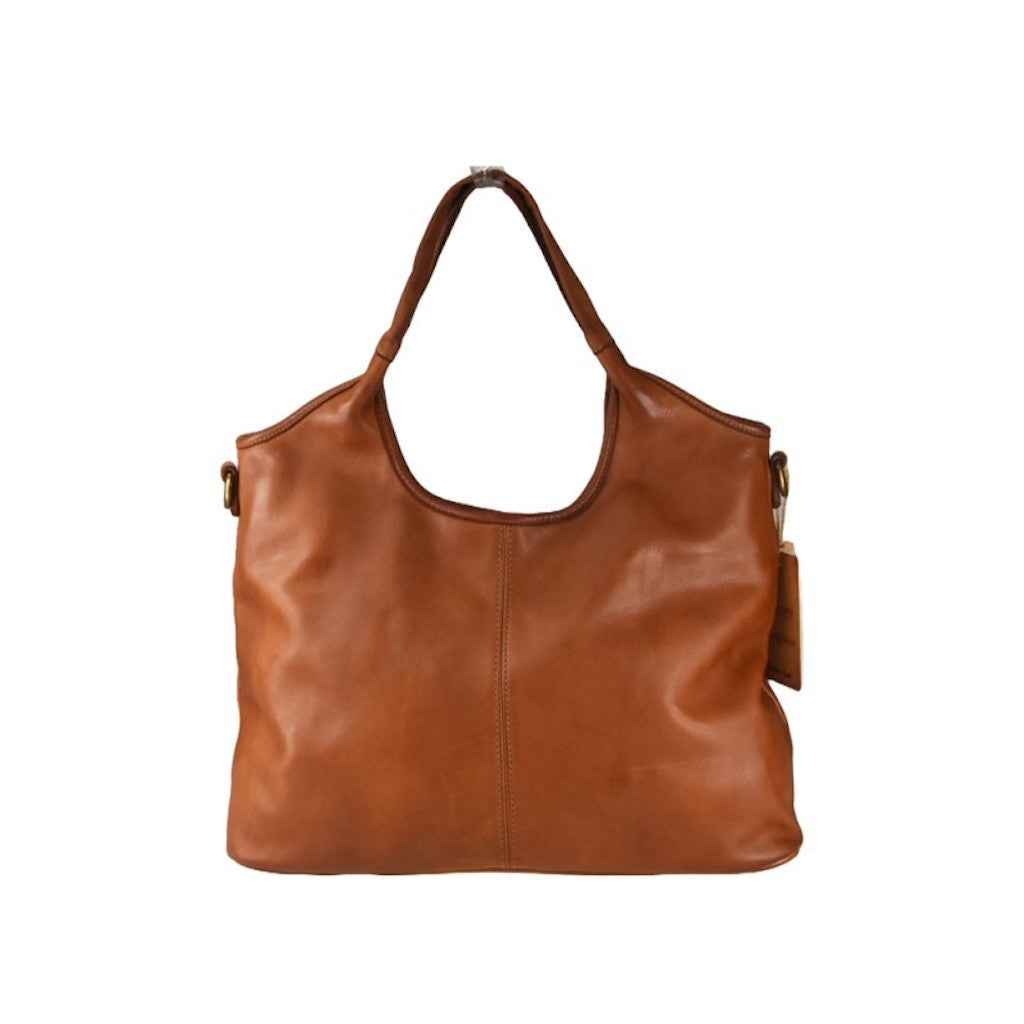 BZNA Bag Zinnia Cognac Italy Designer Handtasche Schultertasche Tasche Leder Shopper