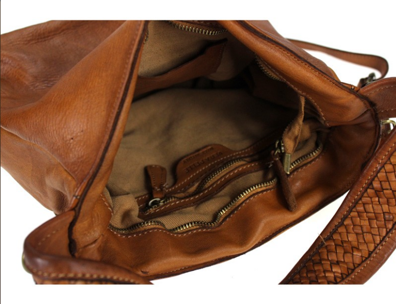 BZNA Bag Jucy Gelb Italy Designer Messenger Damen Handtasche Schultertasche