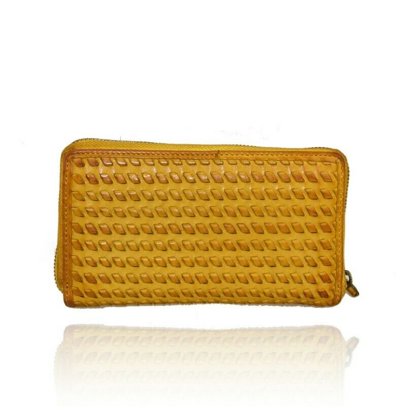 BZNA Berlin Tessa Gelb Wallet Leather Leder Portemonnaie Geldbörse Clutch