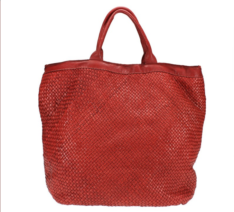 BZNA Bag Naomi rosso Italy Designer Damen Handtasche Ledertasche Tasche Shopper - B Z N A