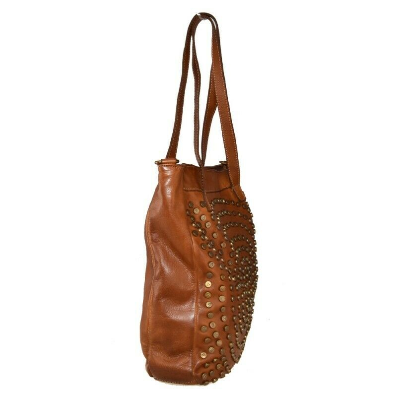 BZNA Bag Nadja Taupe Italy Designer Damen Handtasche Schultertasche Leder