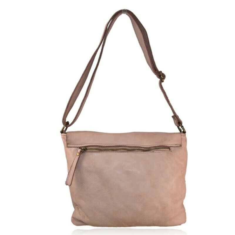 BZNA Bag Pina Taupe Italy Designer Messenger Damen Handtasche Schultertasche