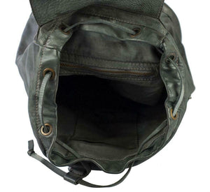 BZNA Bag Karni Grau Backpacker Designer Rucksack Damenhandtasche Leder