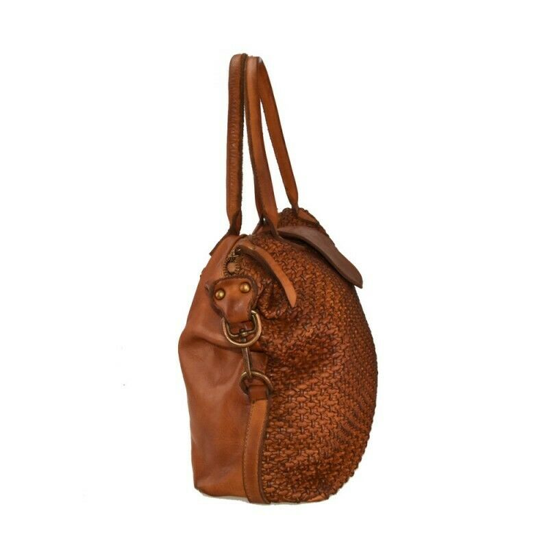 BZNA Bag Alesa Taupe Italy Designer Damen Ledertasche Handtasche Schultertasche