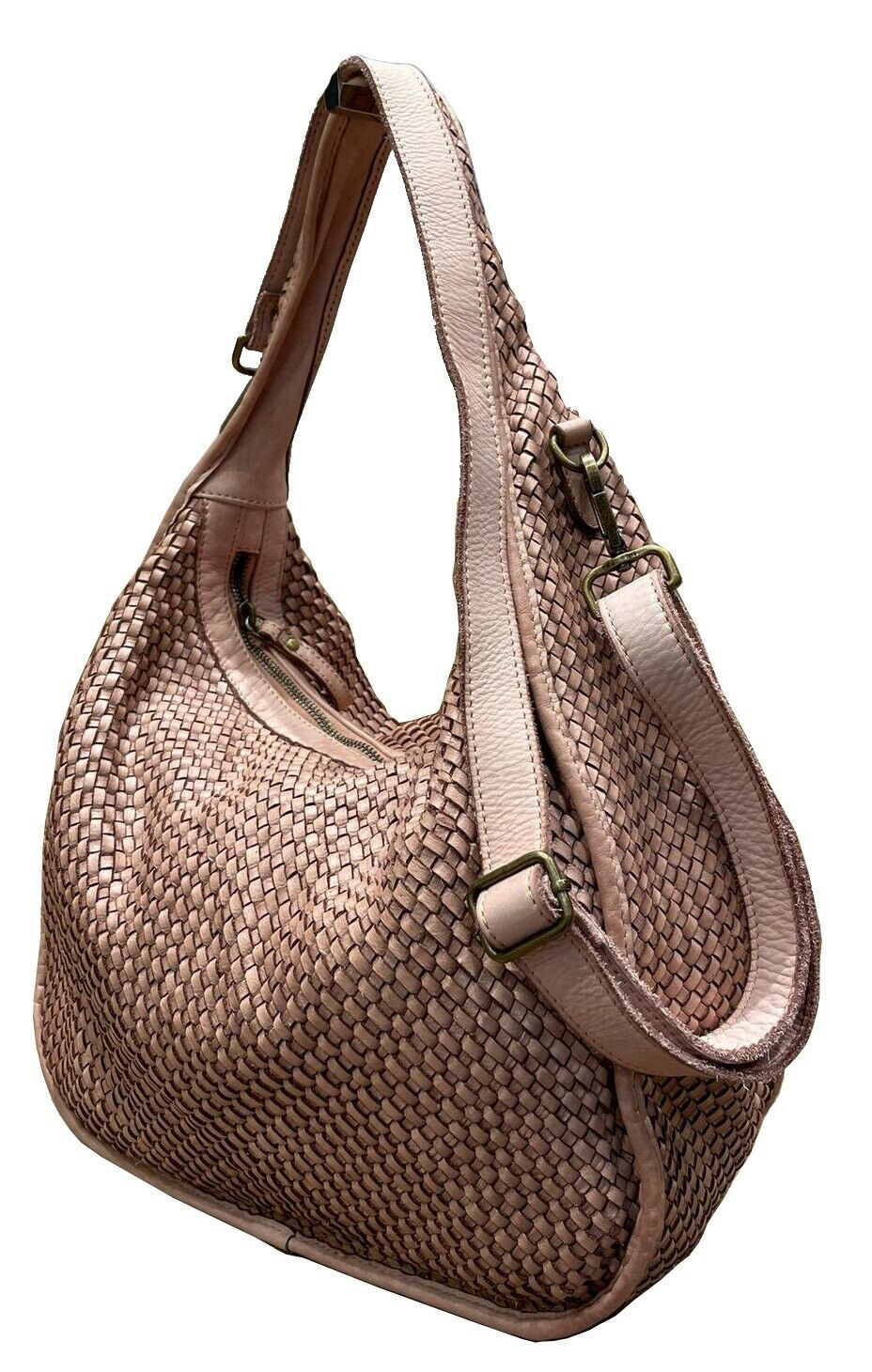 BZNA Bag Sanna Grau Italy Designer Handtasche Schultertasche Tasche Leder