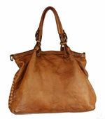Load image into Gallery viewer, BZNA Bag Rina Taupe Lederfarben Italy Designer Damen Handtasche Schultertasche
