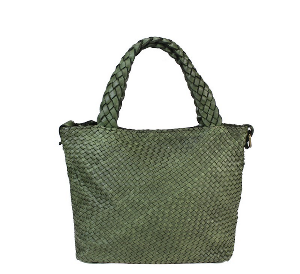 BZNA Bag Siana Grün Italy Designer Damen Handtasche Tasche Leder Shopper