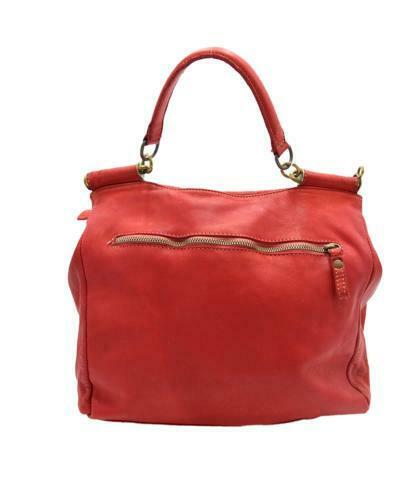 BZNA Bag Leonie Taupe Italy Designer Damen Handtasche Ledertasche Schultertasche