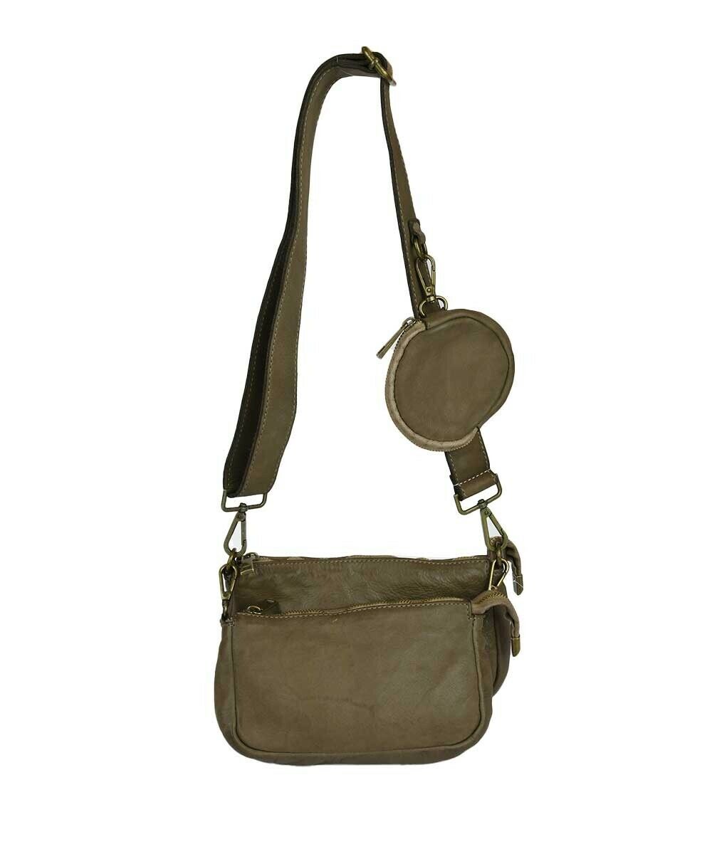 BZNA Bag Ljuba Taupe Clutch Italy Designer Damen Handtasche Schultertasche