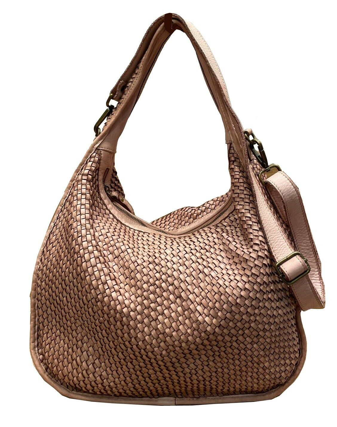 BZNA Bag Sanna Grau Italy Designer Handtasche Schultertasche Tasche Leder