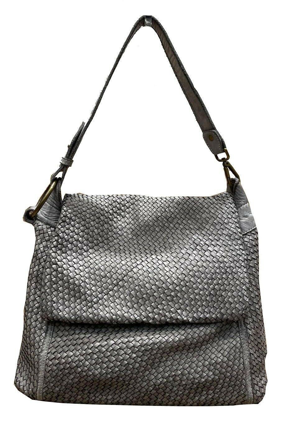BZNA Bag Tarja Grau Italy Designer Messenger Damen Handtasche Schultertasche