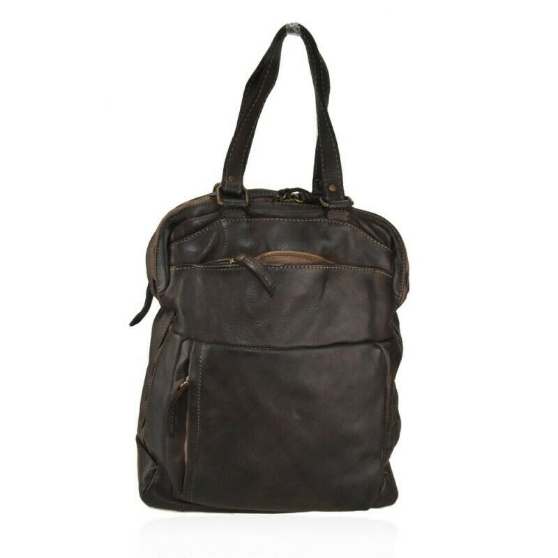 BZNA Bag Flipp Braun Backpacker Rucksack Damenhandtasche Schultertasche