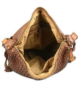 BZNA Bag Lizz cognac Backpacker Designer Rucksack Damenhandtasche Schultertasche