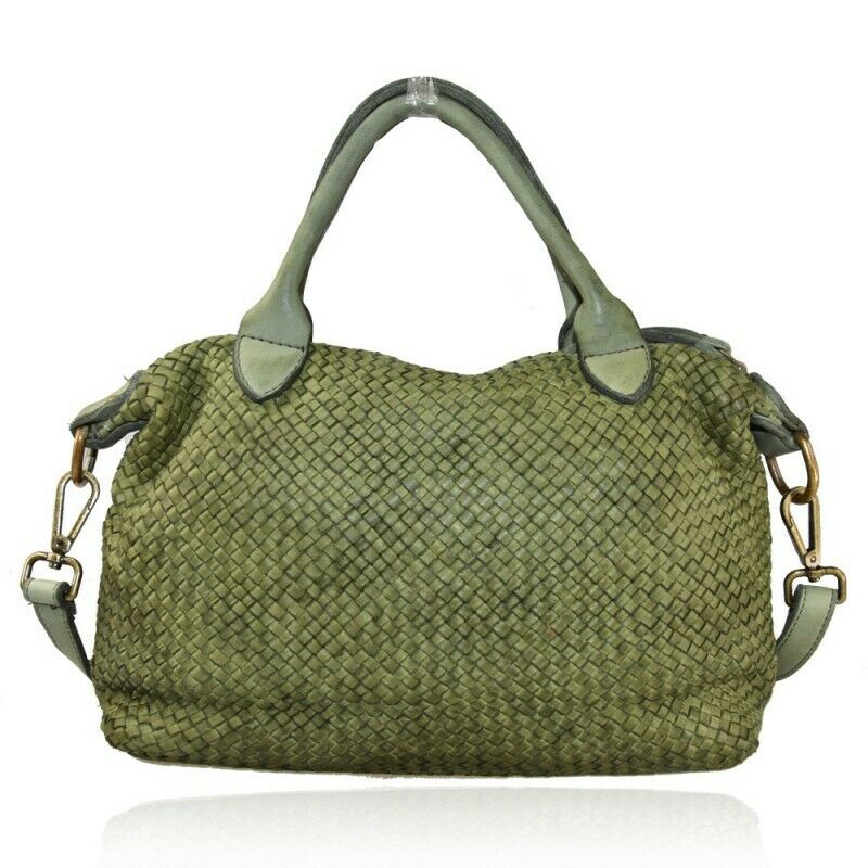 BZNA Bag Bianca Braun Italy Designer Damen Handtasche Schultertasche Tasche