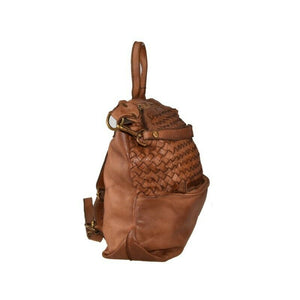 BZNA Bag Mona Schwarz Backpacker Designer Rucksack Ledertasche Damenhandtasche