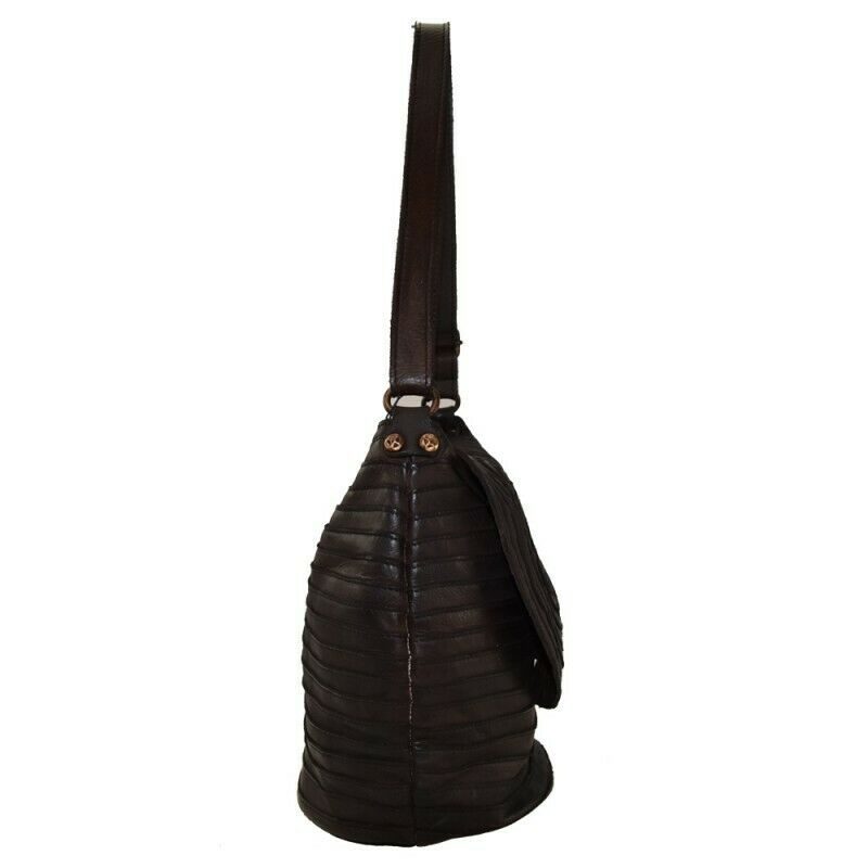 BZNA Bag Hazel Cognac Italy Designer Beutel Umhängetasche Damen Handtasche Leder