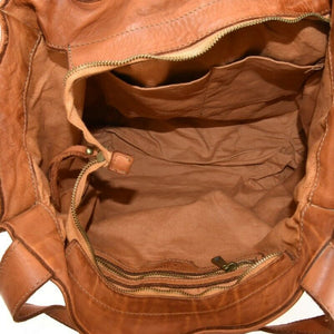 BZNA Bag Cassy Taupe Italy Designer Beutel Umhängetasche Damen Handtasche Leder
