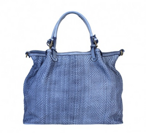 BZNA Bag Ruth Blau Ledertasche Italy Designer Damen Handtasche Schultertasche