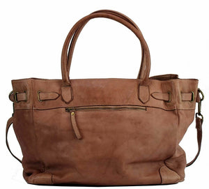 BZNA Bag Mila Beige vintage Italy Designer Business Damen Handtasche Ledertasche