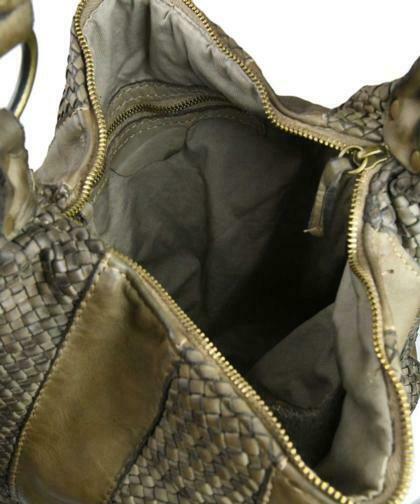 BZNA Bag Zoe Taupe Italy Designer Damen Handtasche Schultertasche Tasche
