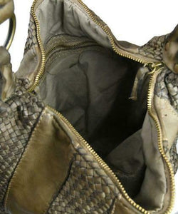 BZNA Bag Zoe Taupe Italy Designer Damen Handtasche Schultertasche Tasche