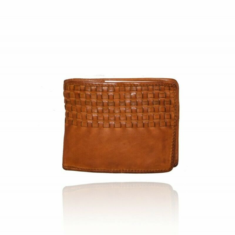 BZNA Berlin Ron cognac Wallet Leather Leder Portemonnaie Geldbörse Clutch - B Z N A