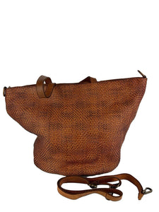 BZNA Bag Misa Taupe Italy Vintage Schultertasche Designer Handtasche Leder