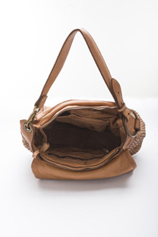 BZNA Bag Amanda Cognac Italy Designer Messenger Damen Handtasche Schultertasche