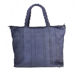 BZNA Bag Rozen Blau Italy Vintage Schultertasche Designer Damen Handtasche