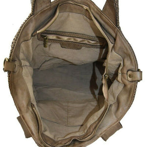 BZNA Bag Sana Taupe Italy Designer Damen Handtasche Schultertasche Tasche